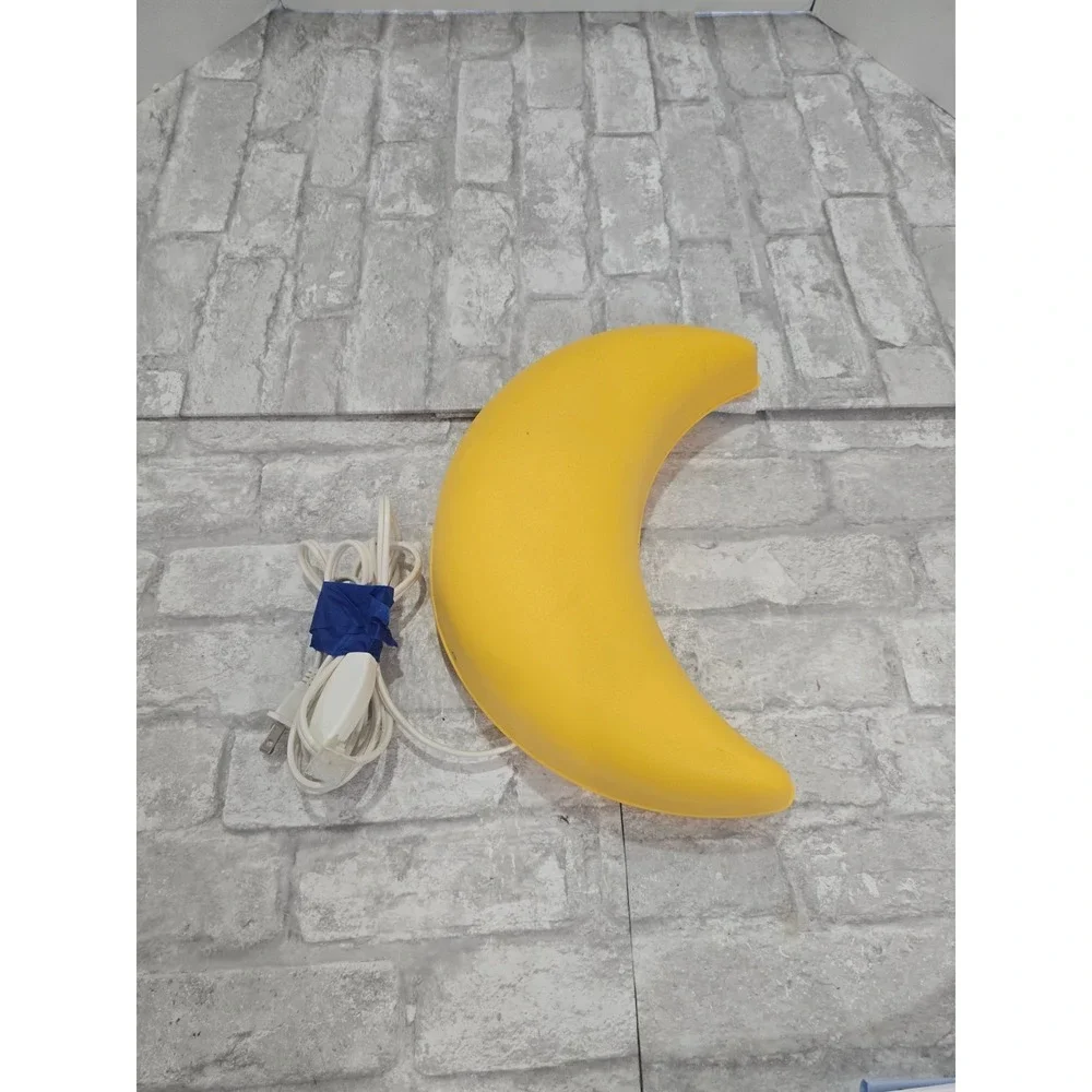 IKEA Smila Decorative Yellow Plastic Moon Shaped Wall Sconce Wall Light